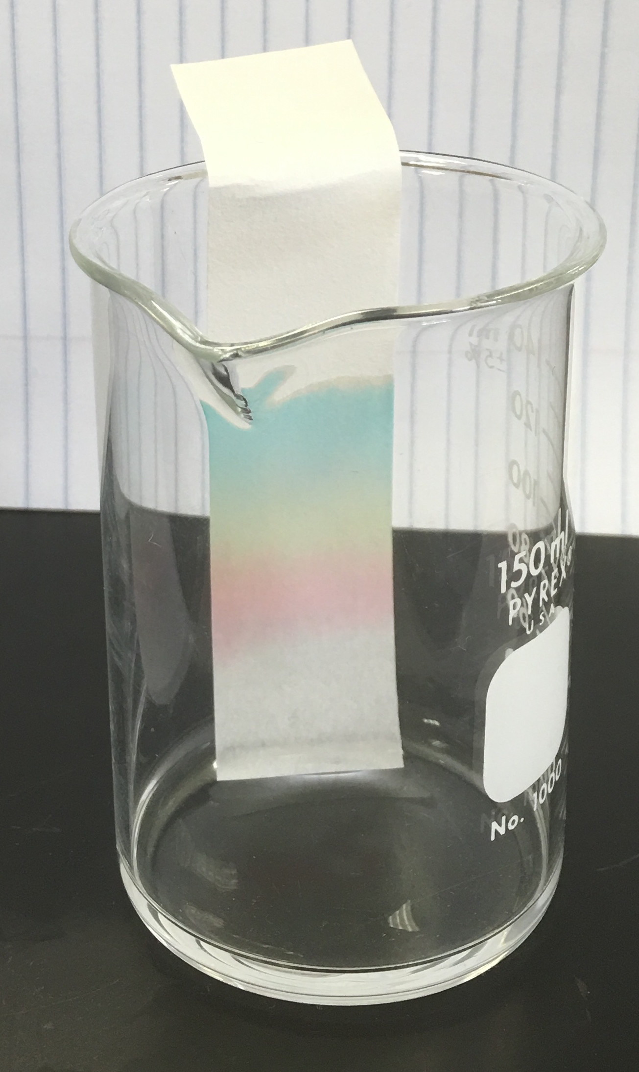 Result of the Chromatography experiment.