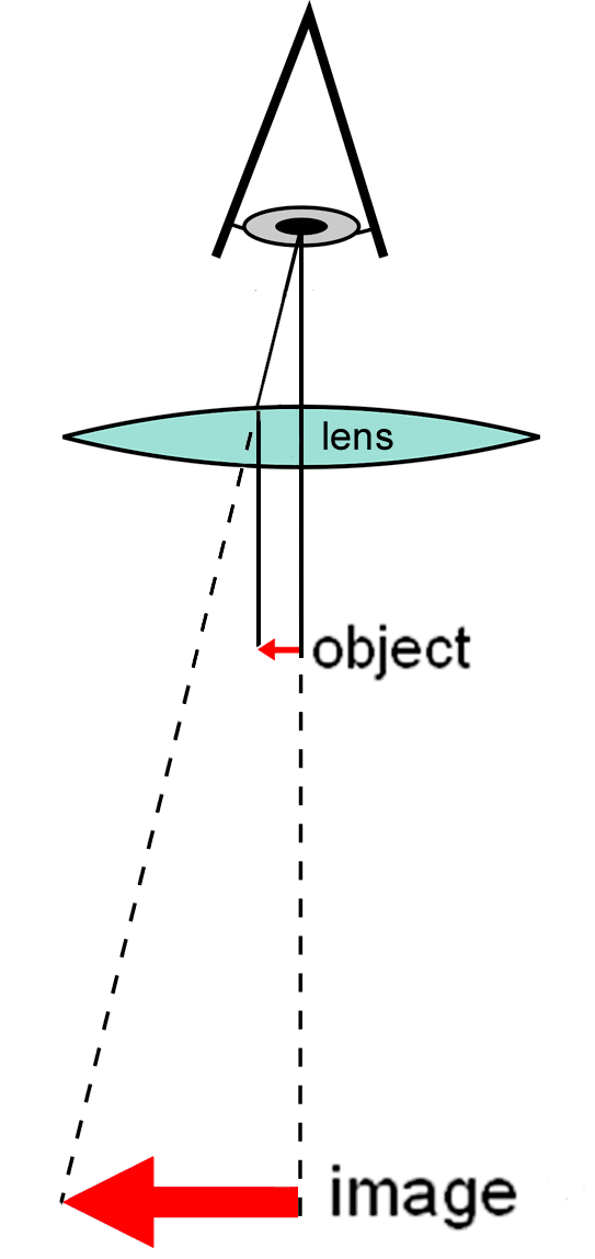 Diagram of a simple microscope.