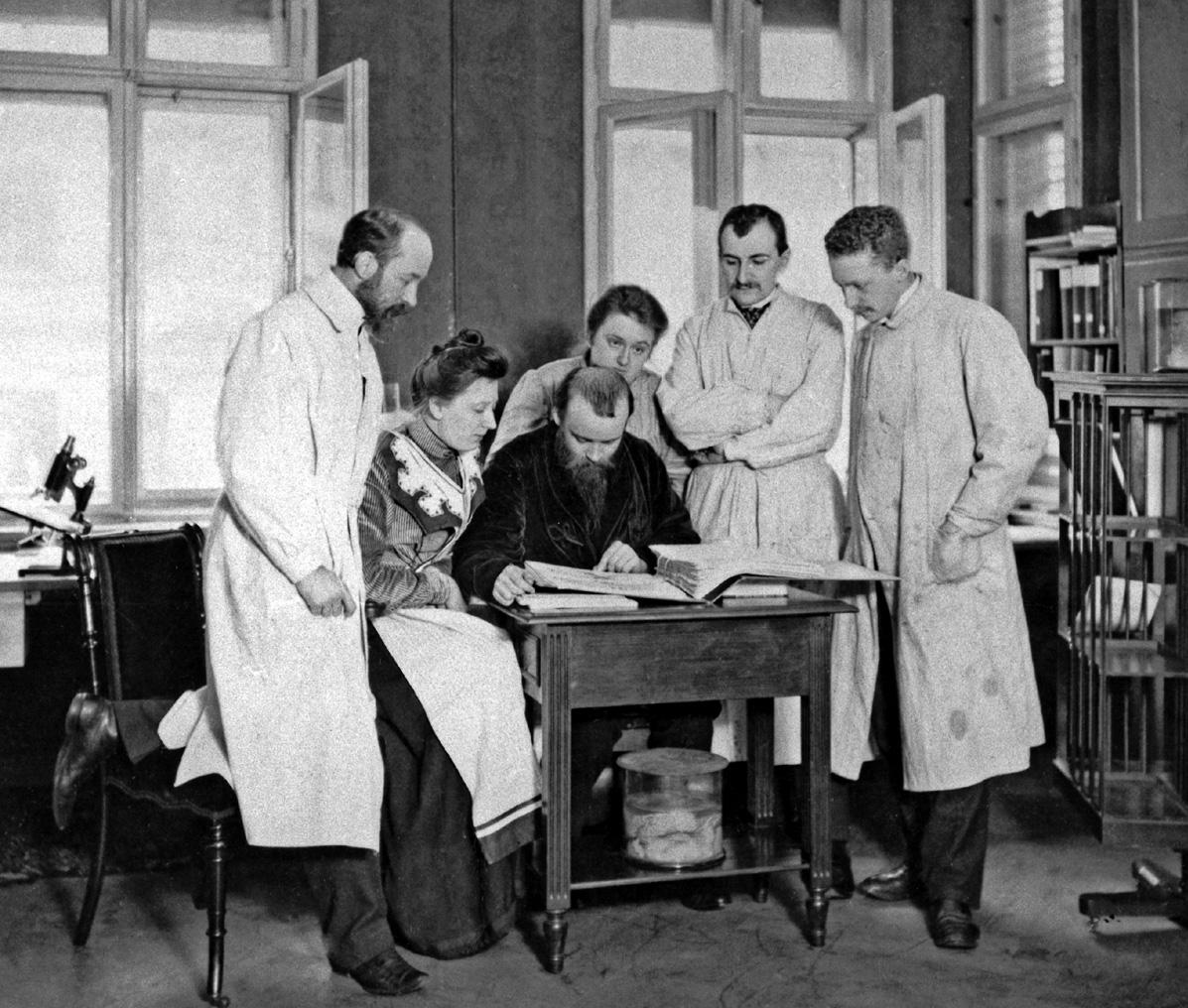 Korbinian Brodmann, Cécile Vogt-Mugnier, Oskar Vogt, Max Borcherdt, and Max Lewandowsky.
